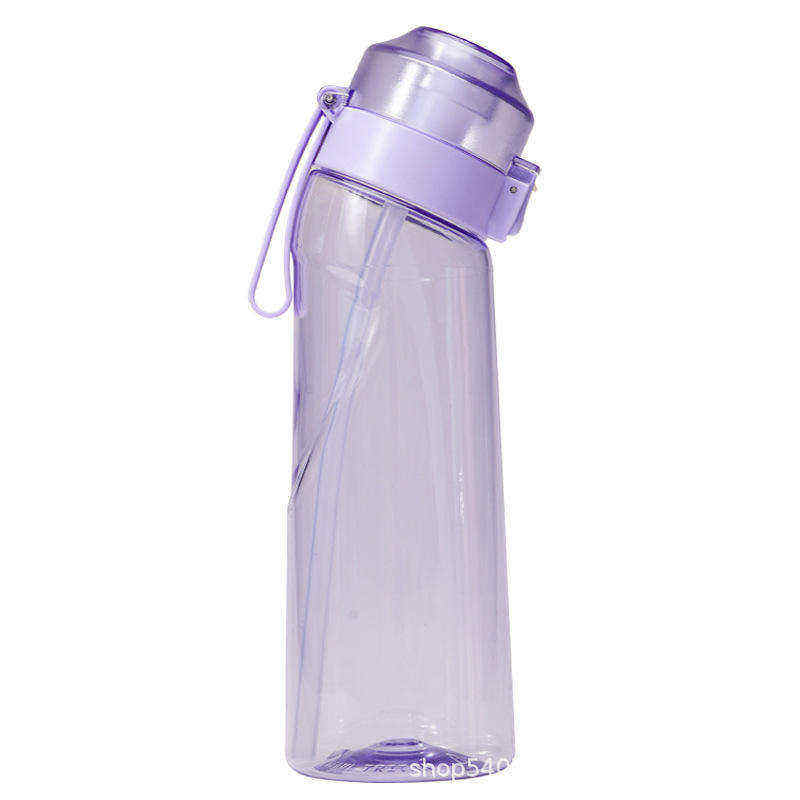22oz Outdoor BPA-Free Scented up Water Cup Water Bottle 7 Flavored Pods Plastic Drink 650ml Matte Black