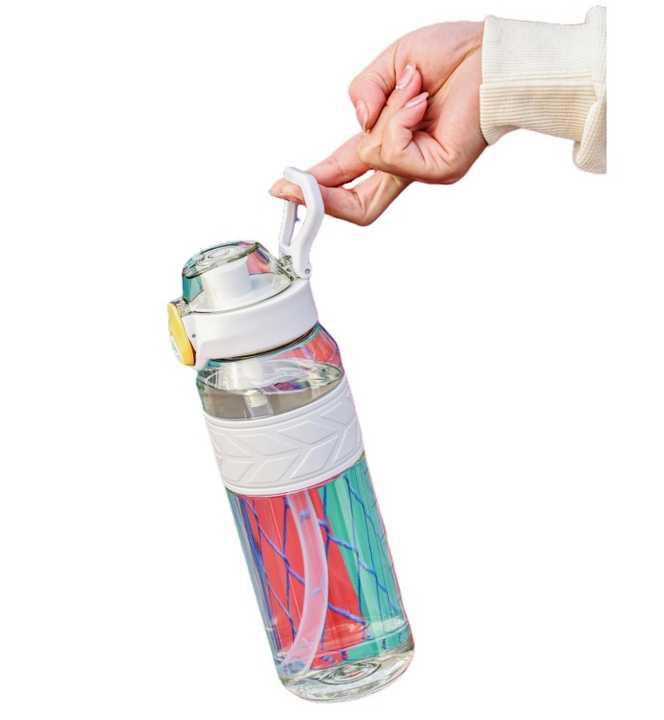 750ml 25oz Water Cup with Leak Proof Function and One Touch Opening Locking Mechanism for Camping Tours
