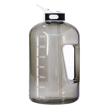 1 Gallon Leakproof Motivational Plastic Gym Water Bottles Water Bottle With Straw Handle