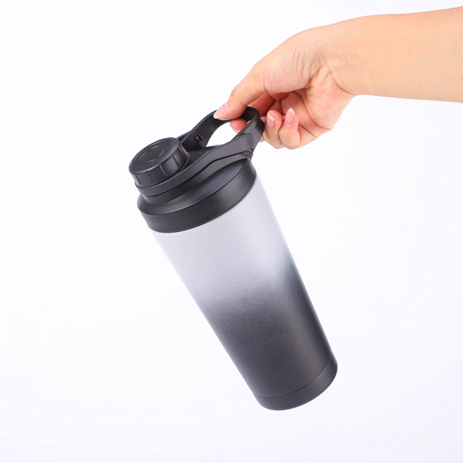 750ml Protein Tumblers Gym Portable Bottle with Handle Double Wall Stainless Steel Protein Shaker Bottle