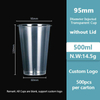 16oz & 12oz Custom Logo Disposable PET PP PLA Plastic Cups Straws Juice Tea Coffee Lid