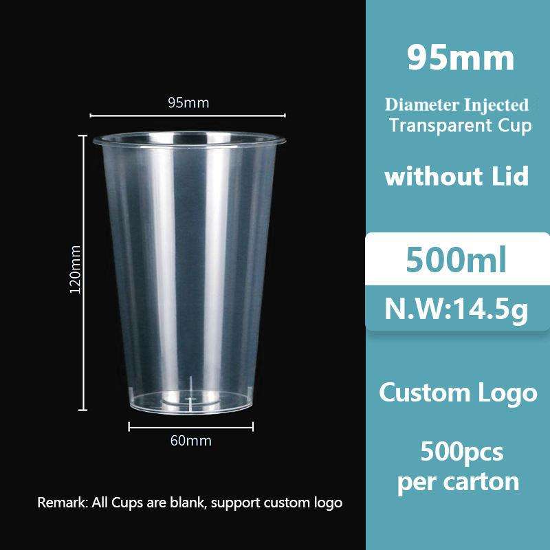 16oz & 12oz Custom Logo Disposable PET PP PLA Plastic Cups Straws Juice Tea Coffee Lid