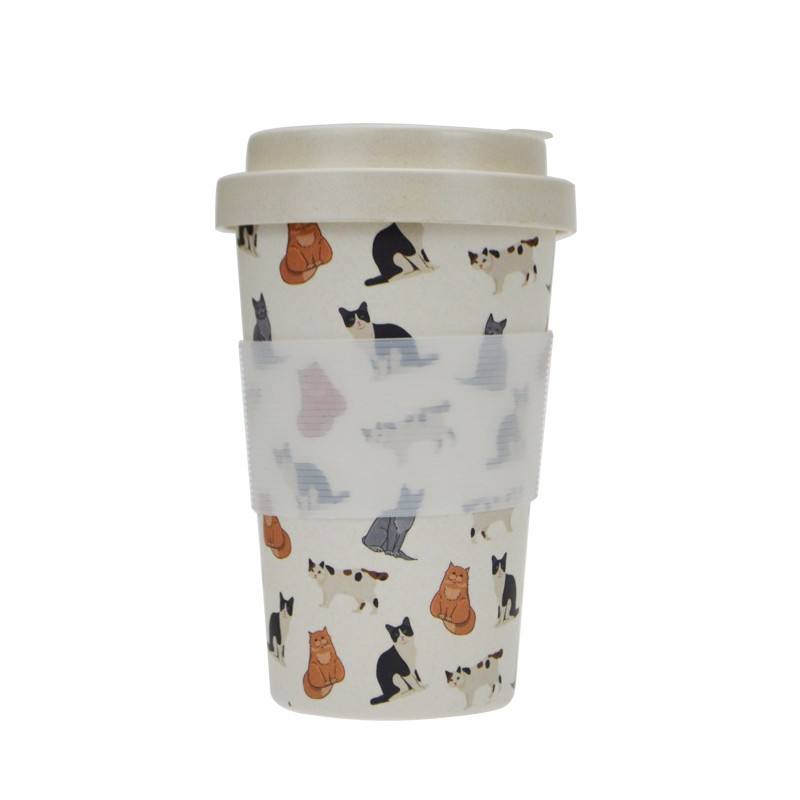Biodegradable,Eco-friendly,reusable Bamboo Fiber Coffee Cup Use in Office,home and Outdoor