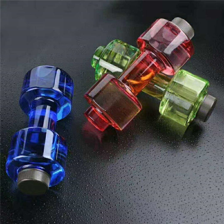 Creative Botella De Agua En Forma De Mancuerna Dumbells Dumbbell Shape Weight Gym Drink Water Bottle