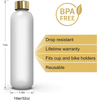 1 Litre 1L Narrow Mouth Slim Leakproof Bpa Free Plastic Water Drink Bottle With Capacity Scale