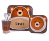 Eco- Friendly Custom Animal Kitchen Tableware Bamboo Fiber Dinner Sets for Kids