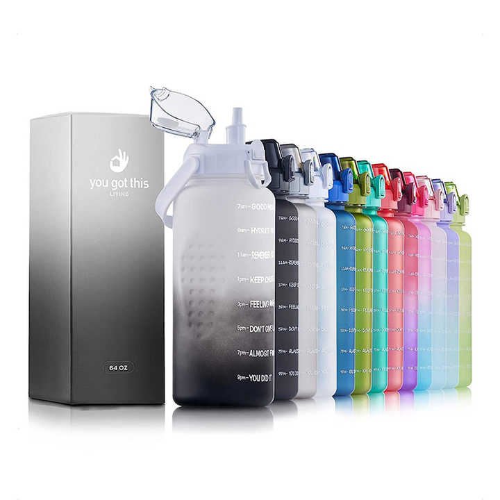 Bouteille Deau Personnalisee Botella Para Agua Plasticas 2 Litre Motivational Bottle Gym Big Capacity Water Bottles