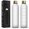 1 Litre 1L Narrow Mouth Slim Leakproof Bpa Free Plastic Water Drink Bottle With Capacity Scale