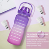2L 64 oz Half Gallon Bpa Free Plastic Sports Motivational Water Bottle With Time Marker Sleeve and Strap