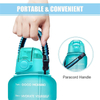 High Quality 3.8L Leakproof Big Gradient Motivational Plastic Water Drink Bottle With Straw Handle