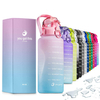 2 Litre Water Bottle with Time Markings to Drink Half Gallon Motivational Water Bottle with Straw