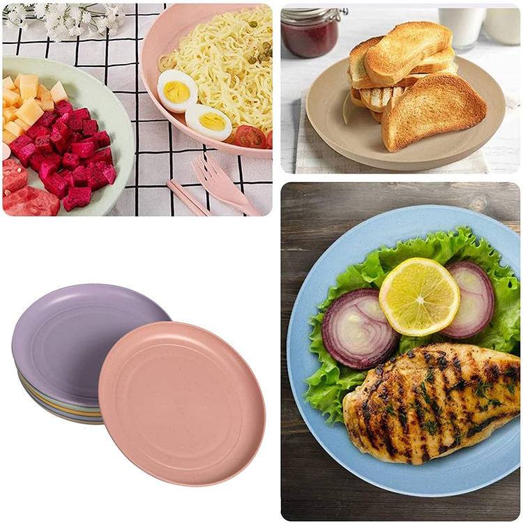 New Material Hot Sales Platos De Bebe De Paja De Trigo Picnic Restaurant RPET Dinner Plate Food Plates