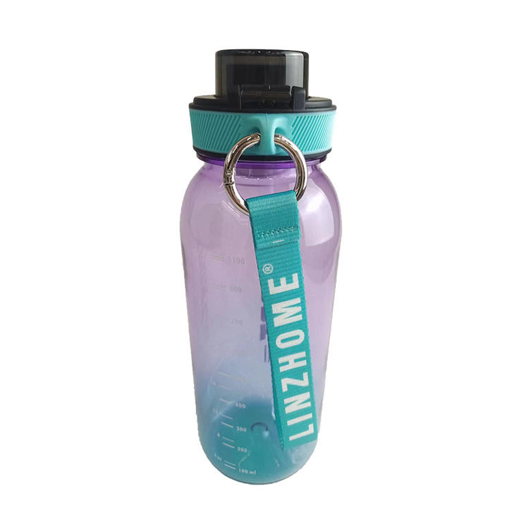 Bouteille Deau Sport En Plastique Sustainable Transparent Sipper Water Bottle With Time Marker
