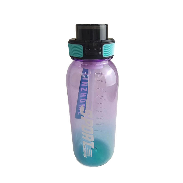 Bouteille Deau Sport En Plastique Sustainable Transparent Sipper Water Bottle With Time Marker