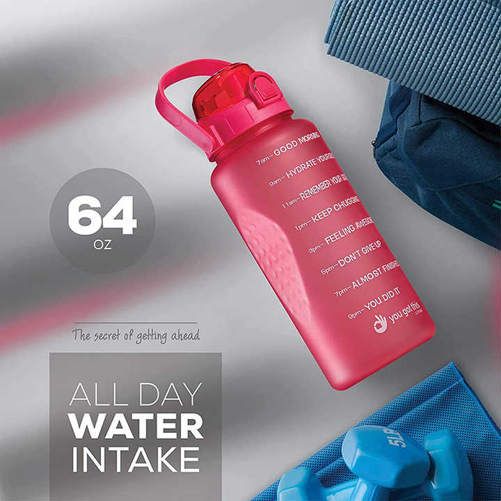 Garrafa De Agua De Ginastica Botella De Agua Deportiva 2 Lts Reasuable 64 Oz Tritan Sport 2 Ltr Water Bottle With Straw