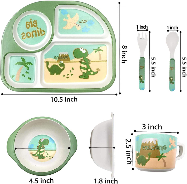 BPA FREE RPET MATERIAL PLASTIC Food Grade KIDS SETS Toddler Forks and Spoons Set