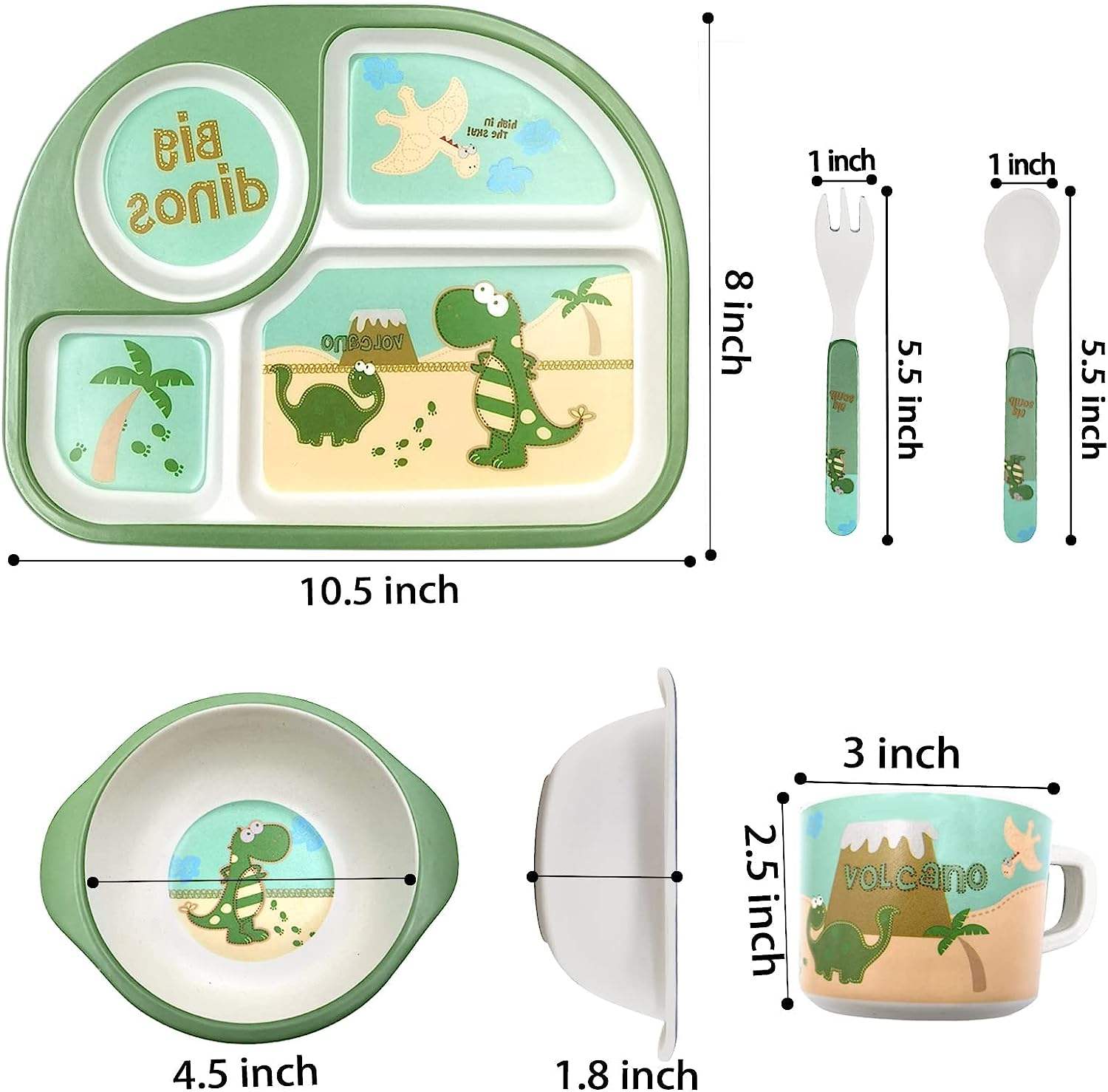 BPA FREE RPET MATERIAL PLASTIC Food Grade KIDS SETS Toddler Forks and Spoons Set