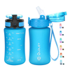 Custom 2023 Eco-Friendly 500ml Plastic Kids Cute Water Bottles With Straw Child Drink Water Bottle
