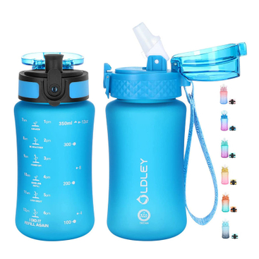 Custom 2023 Eco-Friendly 500ml Plastic Kids Cute Water Bottles With Straw Child Drink Water Bottle