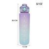 1000Ml Colorful Portable Drinking Bottles High Quality Cute Plastic Water Bottle 1L With Custom Logo