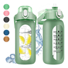 Amazons Hot Product Wide Mouth Plastic Sport Drink Water Bottle with Straw and Handle