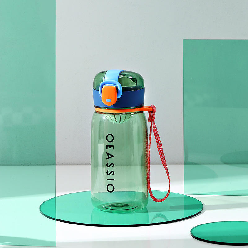 400ml Green Recycled BPA Free Tritan School Children Durable Plastic Water Bottle