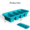 Large Freezing Tray for Soup Broth Sauce or Butter Silicone Freezer Tray with Lid