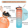 Workout Sport Custom Logo Insulated Straw Strainer Tritan 1L Plastic Motivational Water Bottles with Time Marker