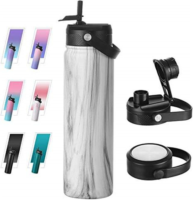 24Oz 24-Oz 24 Oz Edelstahl Trinkflasche Stainless Steel Vacuum Sports Water Bottle Keep Cold 24Hrs