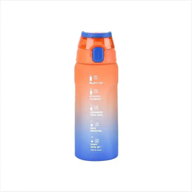 Botellas De Agua Al Por Mayor Custom Logo Flip Top Plastic School Water Bottle With Straw Drink Bottles