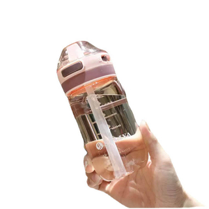 Bouteille Sportif Taizhou Tritan Bpa Free Clear Plastic Gym Drinking Water Bottle With Straw