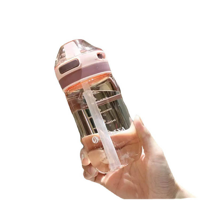Bouteille Sportif Taizhou Tritan Bpa Free Clear Plastic Gym Drinking Water Bottle With Straw