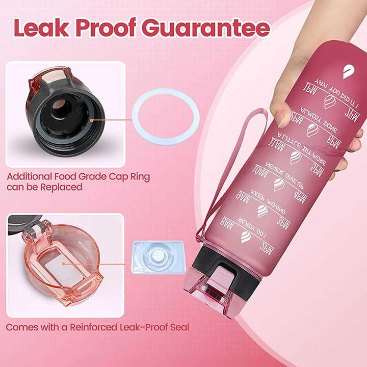 Garrafa Mutivacional Botellas Plasticas Para Agua Sports Bottles Brief Time Marker Water Bottle