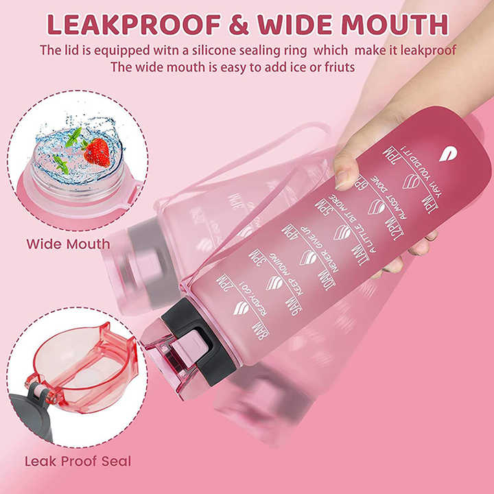 Garrafa Mutivacional Botellas Plasticas Para Agua Sports Bottles Brief Time Marker Water Bottle