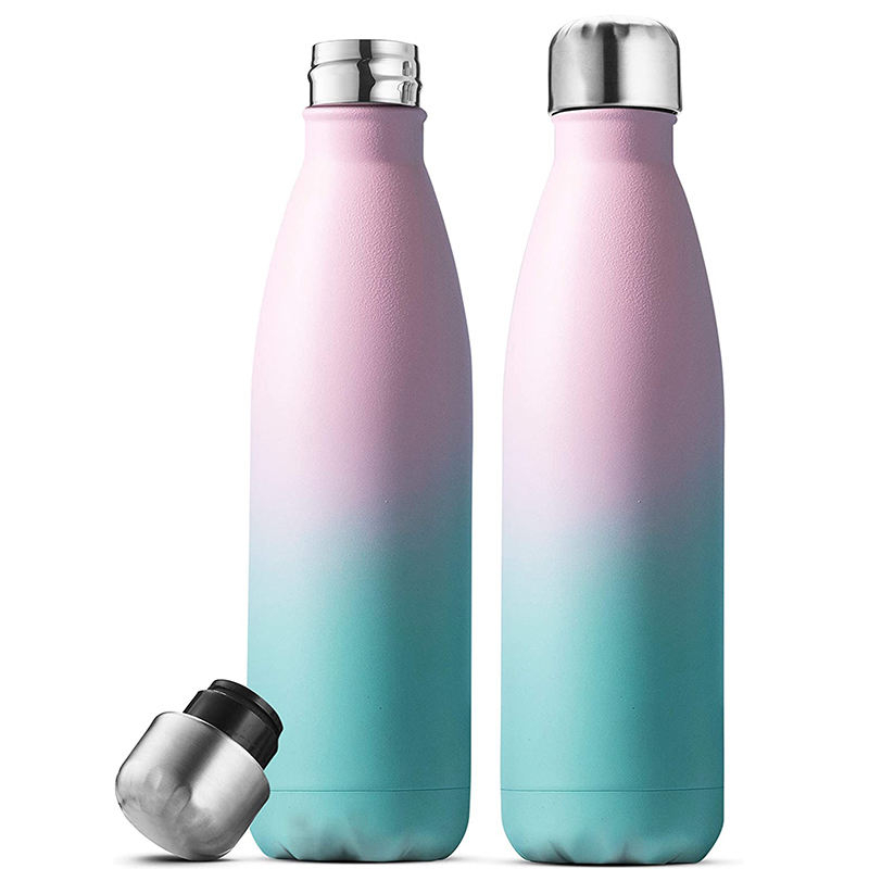 Wholesale BPA Free Sports Water Bottle Double Wall Custom Logo Drink Stainless Steel 500ml Cola Shaped Water Bottle