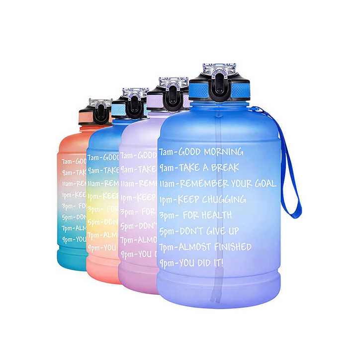 3 En 1 Botella Motivacional Bottles With Times to Drink and Straw Track Intake 128 Oz Water Bottle