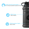 Custom Logo Bpa Free 2200Ml Large Capacity Half Gallon Plastic Sports Gym Water Bottle Jug With Straw Sleeve