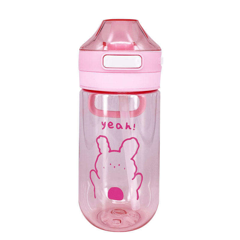 High Quality 18Oz Cheap Leakproof Portable Transparent Colorful Cute Plastic Water Bottle for Kids