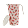 Bpa-free Bamboo Fiber Water Juice Jug With Side Handle for Home