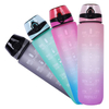 Top Seller 32oz 1L BPA Free Motivational Plastic Water Bottle Gym Sports Water Bottle with Time Marker Custom Logo