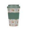 Portable Eco-friendly Reusable Biodegradable Bamboo FIber Coffee Mugs Cups With Silicone Sleeve