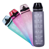 Top Seller 32oz 1L BPA Free Motivational Plastic Water Bottle Gym Sports Water Bottle with Time Marker Custom Logo
