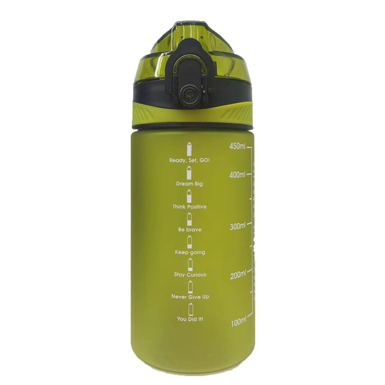 Bpa Free 450ml Tritan Plastic Kids Drinking Bottle Water Bottle With Straw