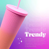 2024 Gradients Color Gym Insulated Water Bottle Plastic Water Bottle with Straw