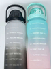 2L Half Gallon 64 OZ Sports Water Jug Motivational Water Bottle With Straw Time Marker BPA Free