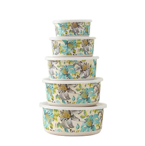 Eco Friendly BPA Free Custom Printrd Kitchen Storage Bamboo Fiber Container Lunch Box Food Storage Boxes Set