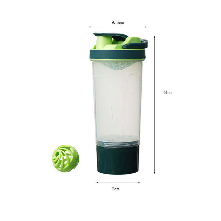 600Ml Tea Infuser Transparent Portable Fancy Custom Plastic Protein Shaker Bottle With Handle