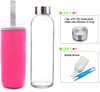 Hot Sell 500ml BPA Free Tritan High Borosilicate Glass Water Bottle with Bottle Cover for Hiking and Sports