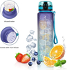 1 Litre Water Bottle Sports Motivational Water Bottle with Time Markings