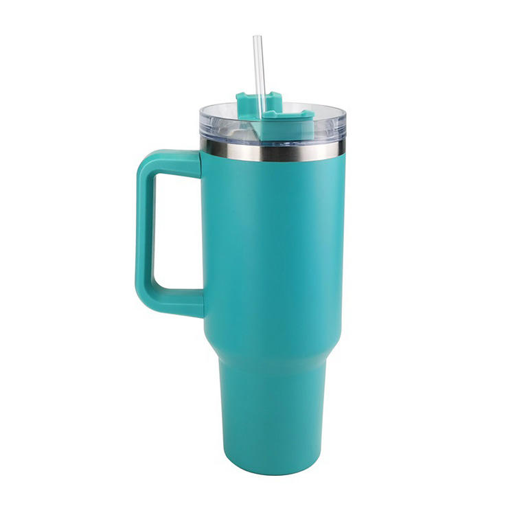 Personalized Powder Coated Stainless Steel Cup Cups Tumbler With Straws
